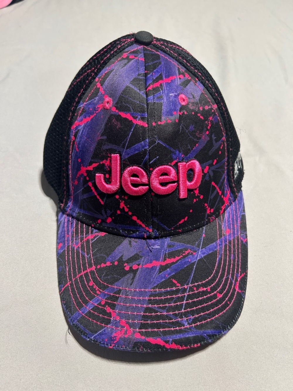 Jeep Neon Pink & Purple Splash Logo Cap